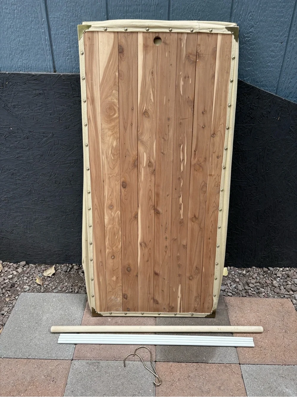 Vintage LL Bean Cedar & Canvas Camp Closet Wardrobe Outdoors VTG 70s Mid-Century